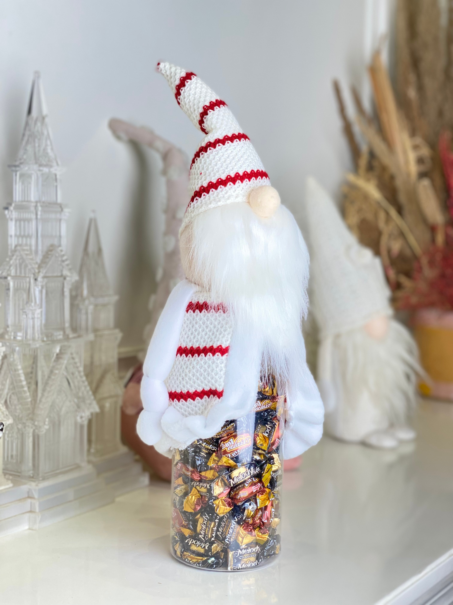 Woolen White Gonk Gift Box PartyPerfetto
