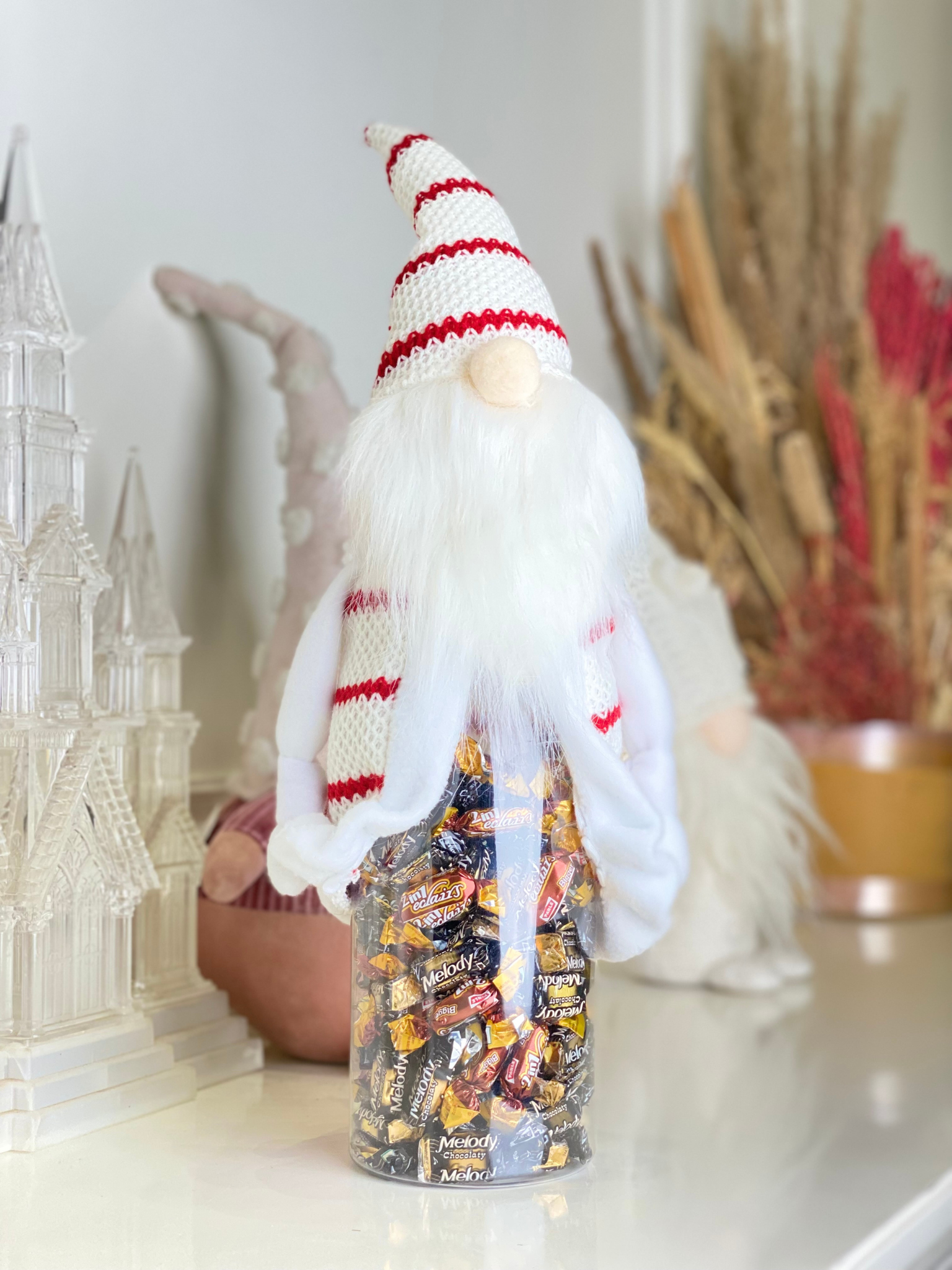 Woolen White Gonk Gift Box PartyPerfetto