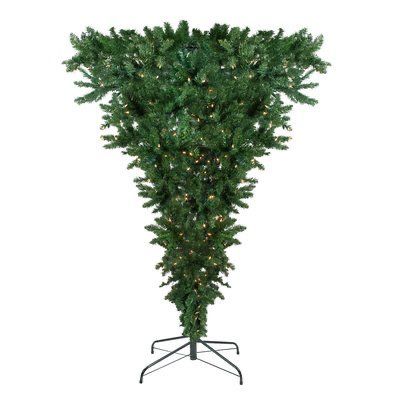 Inverted Green Tree with Lights PartyPerfetto