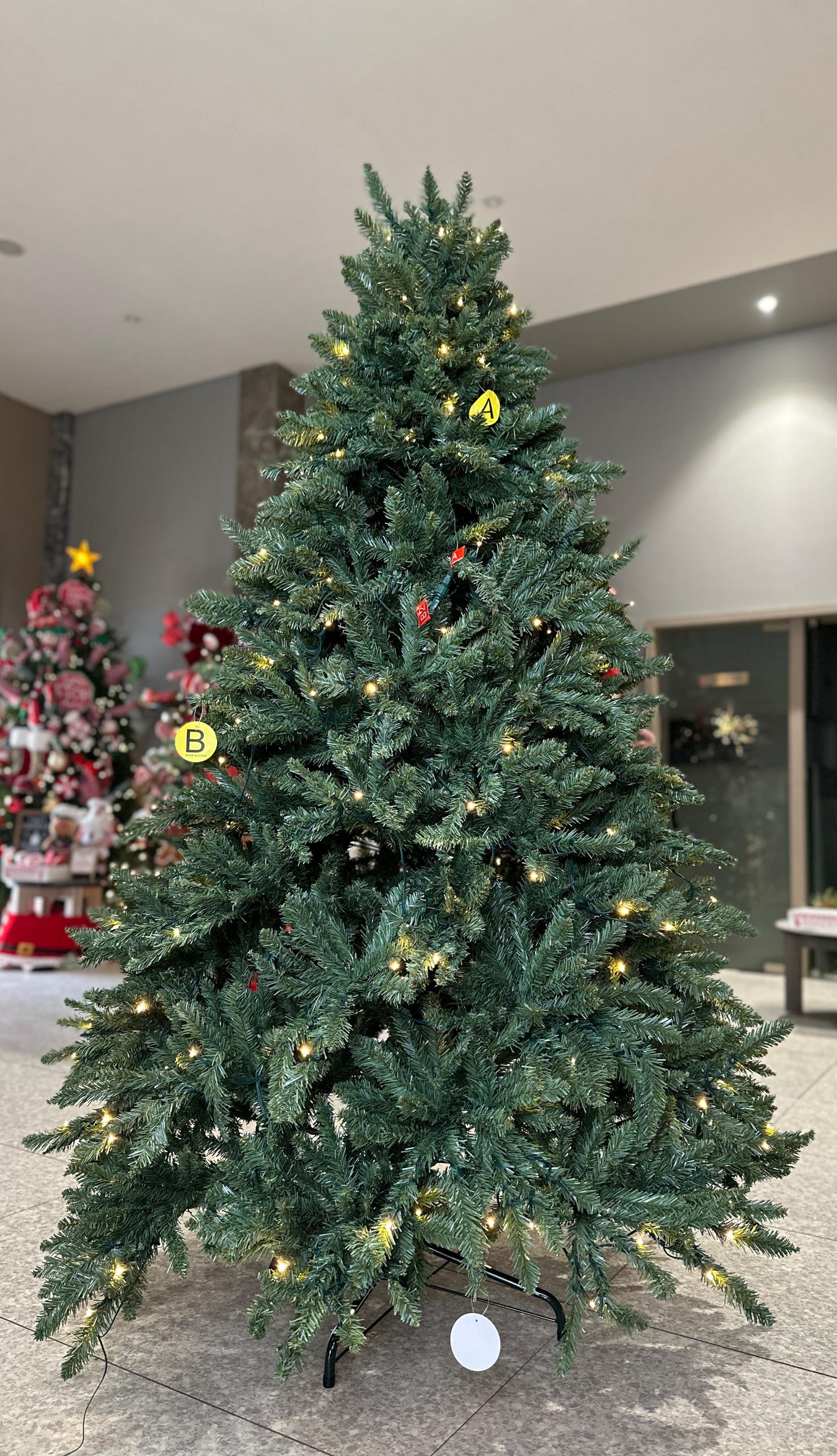 Pre Lit PVC  Green Bule Tree (7ft) PartyPerfetto