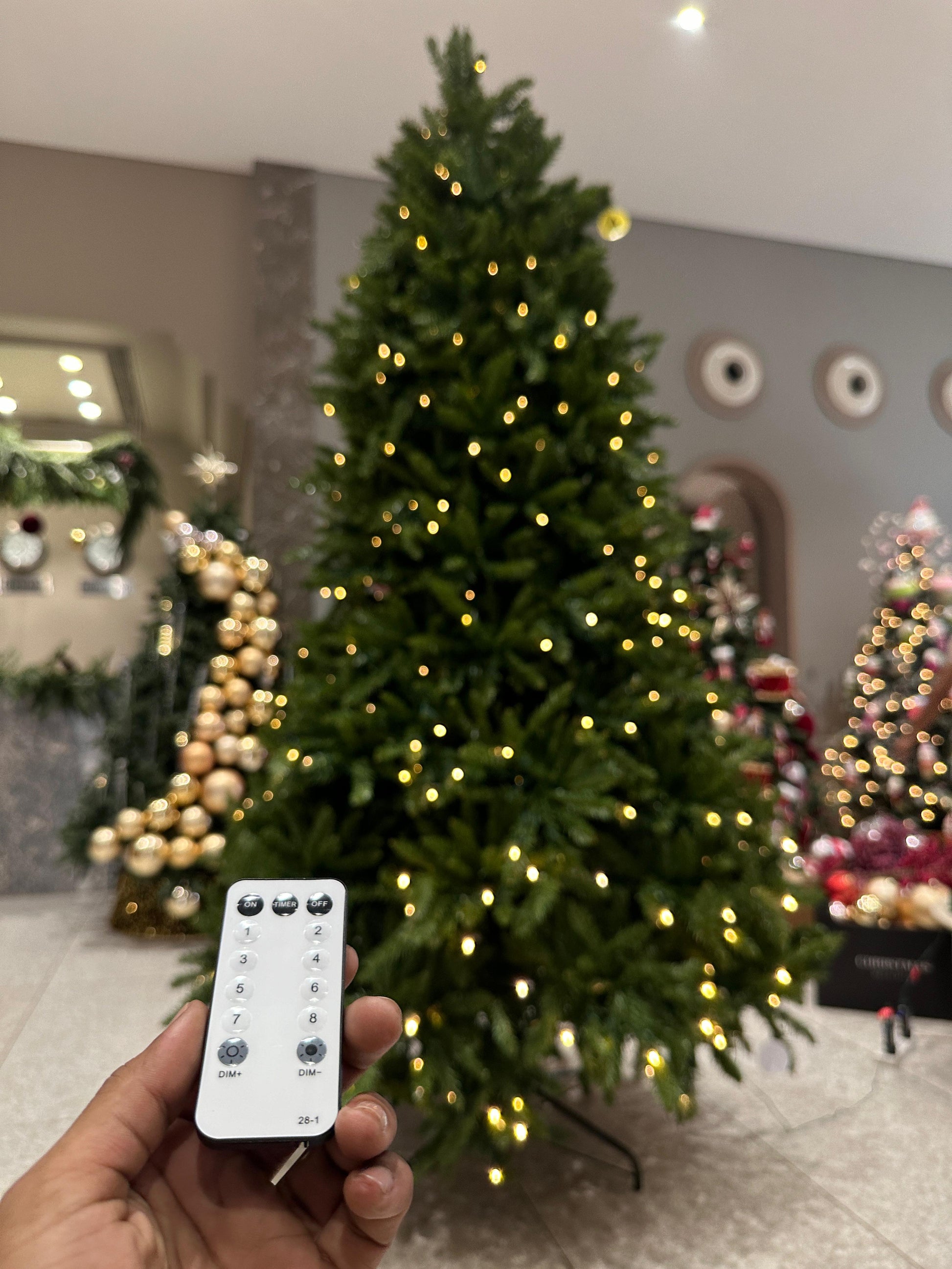 Pre Lit PVC Green Tree (7 ft) PartyPerfetto