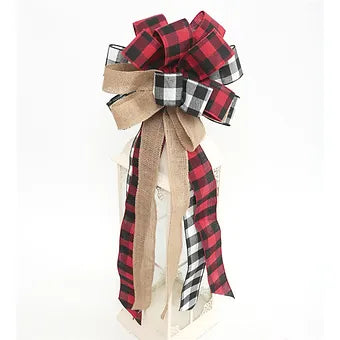 Xmas tree Bow red and black PartyPerfetto