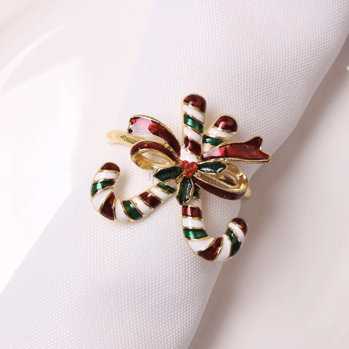 Candy Cane Napkin Ring PartyPerfetto