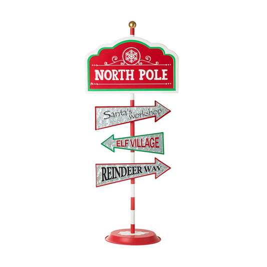 NORTH POLE METAL SIGNAGE