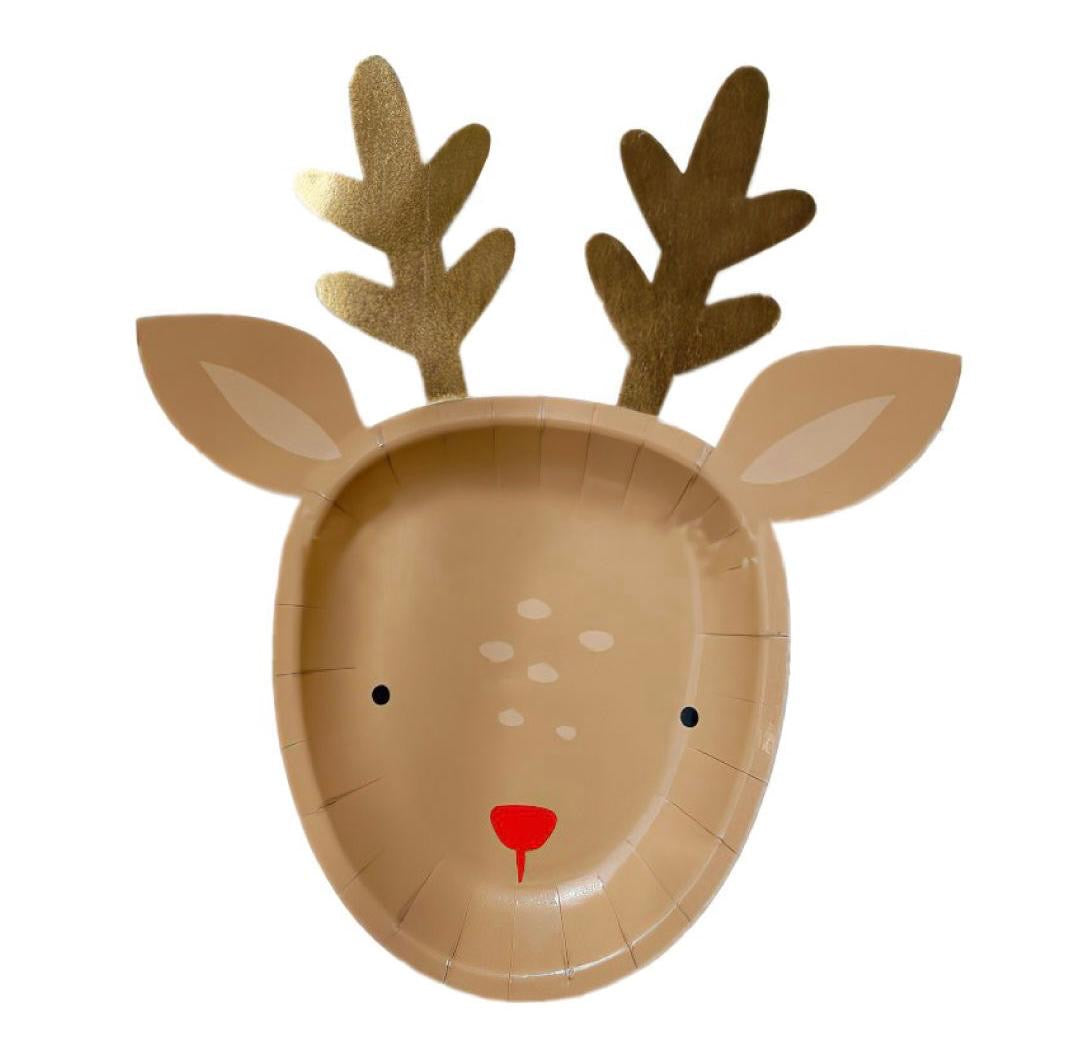 Christmas Reindeer Plates PartyPerfetto