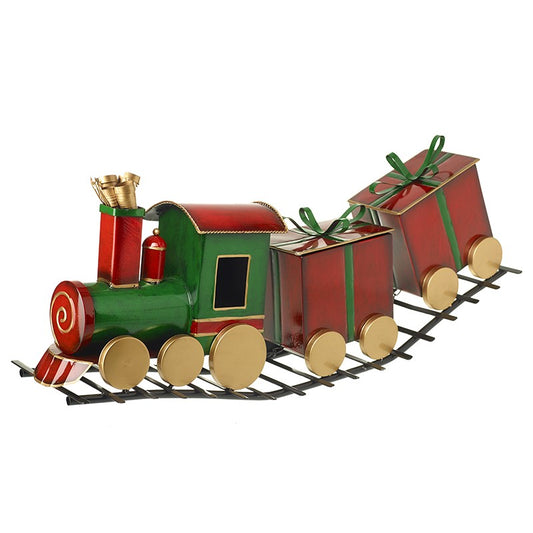 RED & GREEN METAL TRAIN
