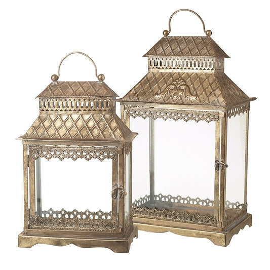 GOLDEN LANTERNS SET (SET OF 2)