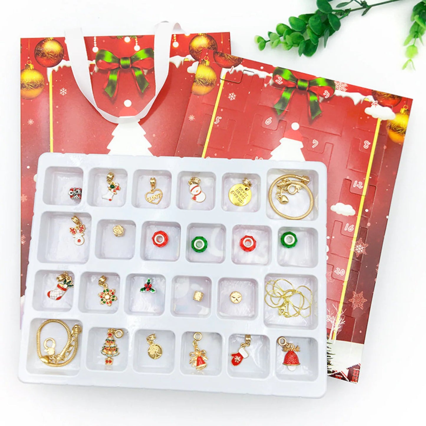 Advent Calendar Charm Bracelet Gift Set Party Perfetto