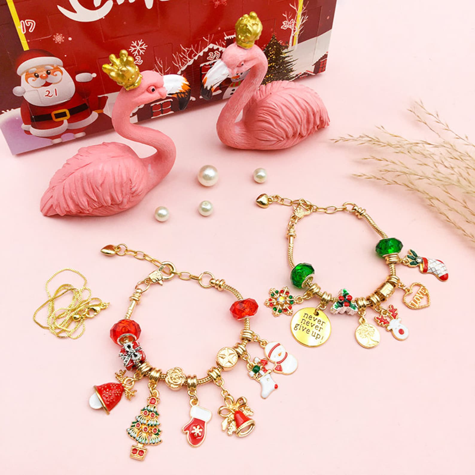 Advent Calendar Charm Bracelet Gift Set Party Perfetto