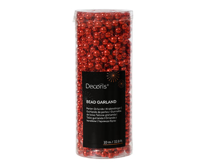 Red Christmas Red Beads Kit(10m) Party Perfetto