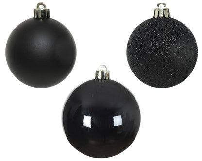 Black Bauble 6cm Tube OF 10 Party Perfetto