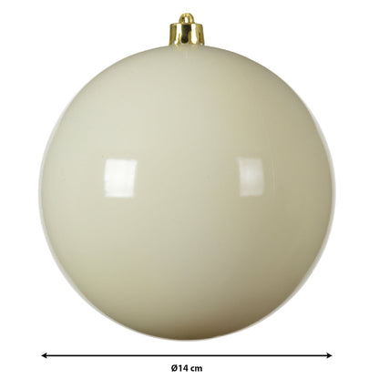Wool White Bauble 14cm Pack Of 4 Party Perfetto
