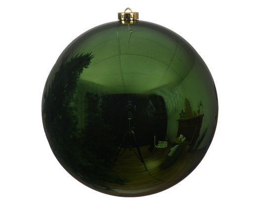 Ultra Shine Pine Green Bauble 14cm