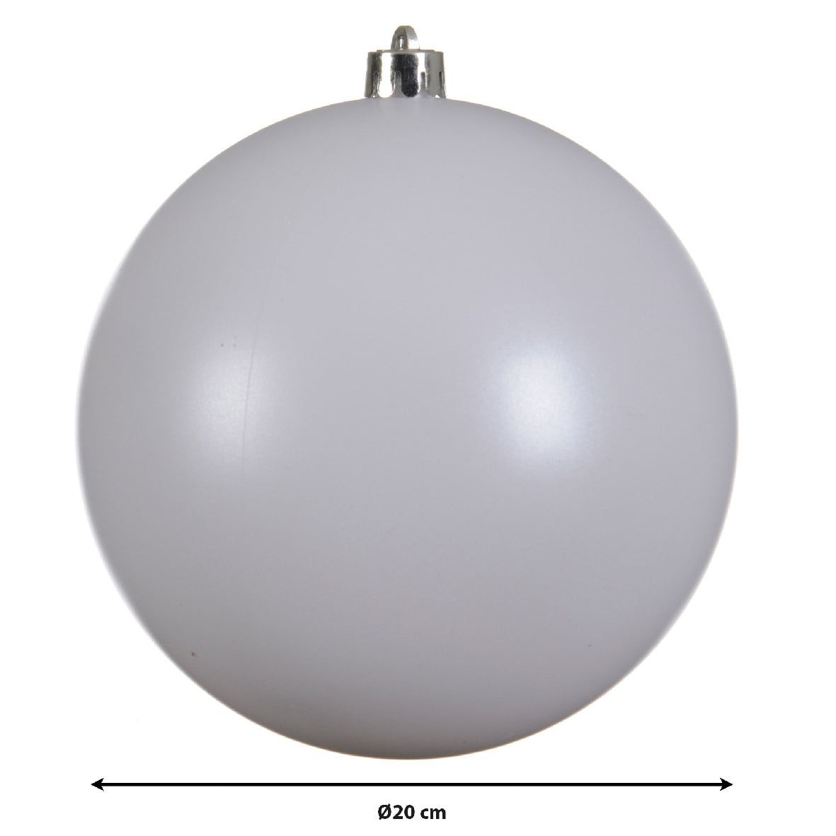 Winter White Big  Bauble 20cm Party Perfetto