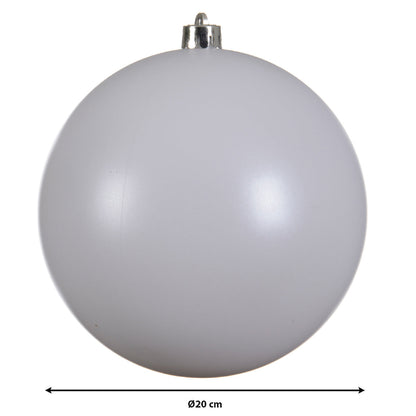 Winter White Big  Bauble 20cm Party Perfetto