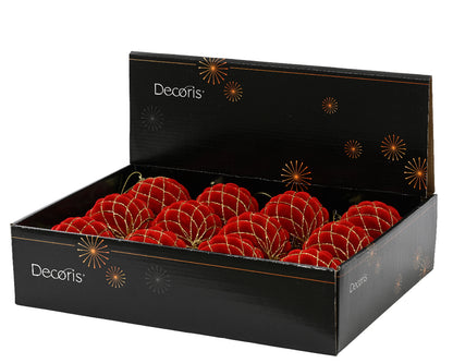 Check & Glitters Bauble  (Pack of 12)