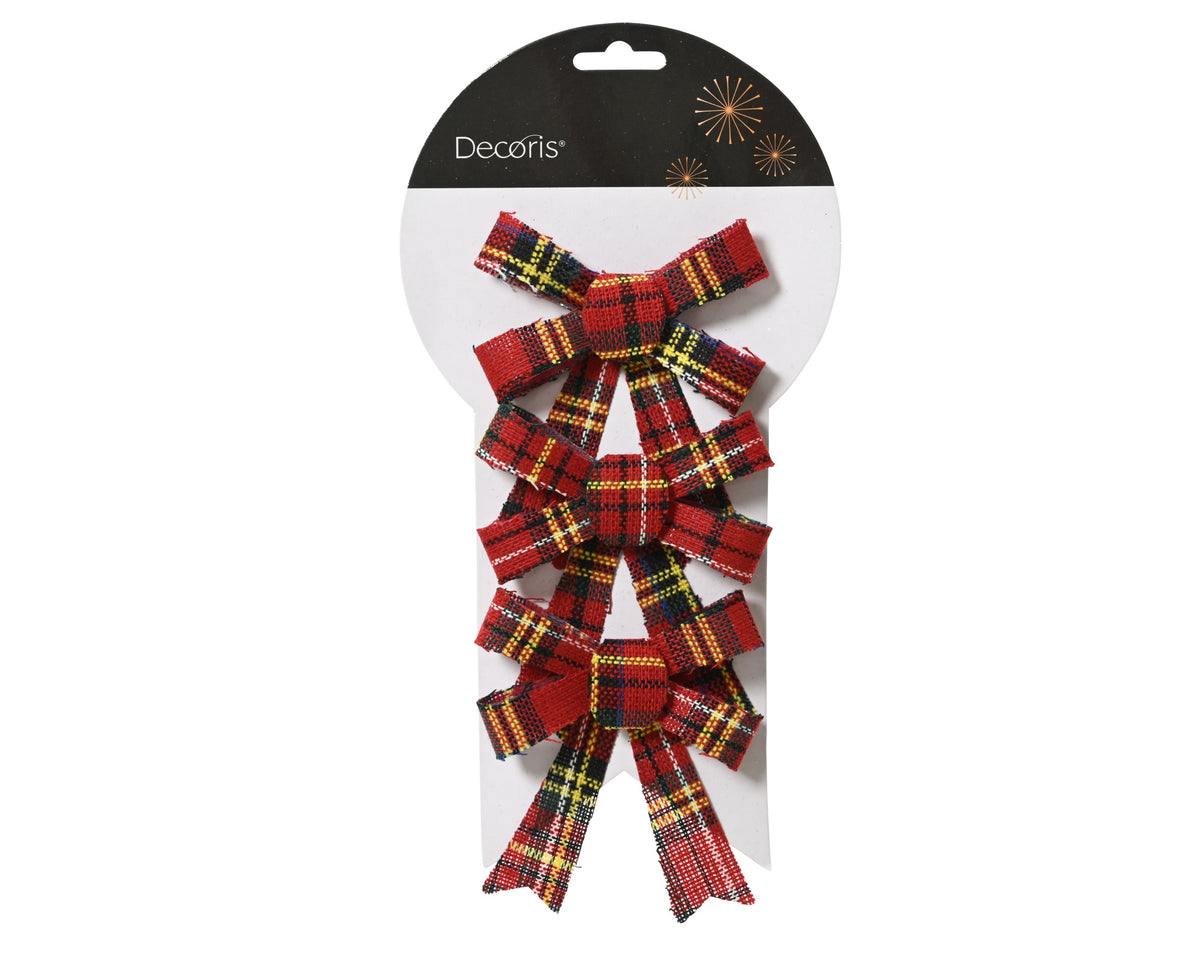 Checked Pattern Bow (3 Size)