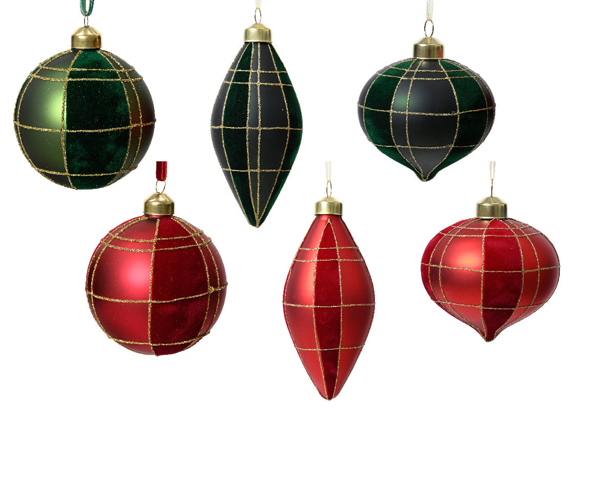 Gold Glitter Lines Bauble Olive Onion   8cm