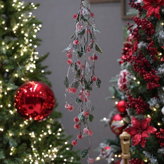 Snowy Echinop Hanging Spray 101Cm Party Perfetto