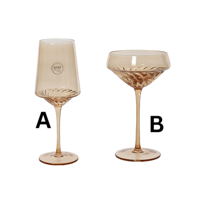 Swirl Relief Drink Glass 2 Design Option Party Perfetto