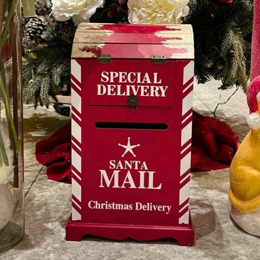 WOODEN SANTA MAIL POST BOX Party Perfetto