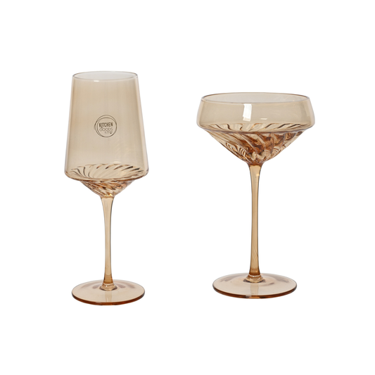 Swirl Relief Drink Glass 2 Design Option Party Perfetto