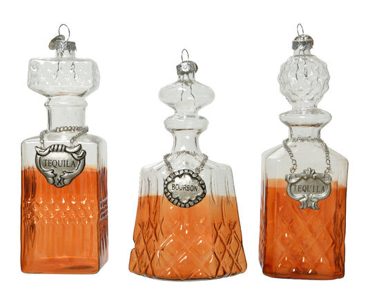2 Tequila, 1 Bourbon Hanging Bottles