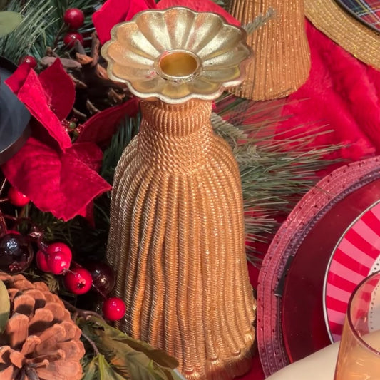 Golden Candle Holder Party Perfetto