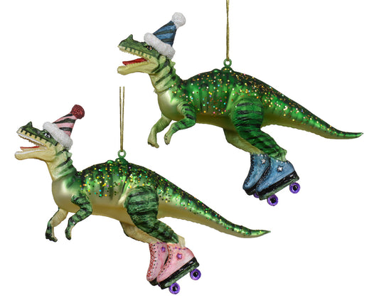 Hanging Dinosaur with  Hat &  Skates