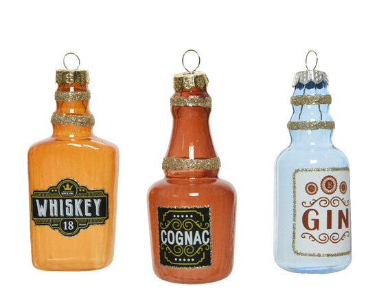 Whiskey + Gin + Cognac Hanging Bottle