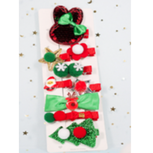 Red-Green Hair Clips