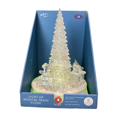 Magical Crystal Christmas Tree Light Globe With Music Party Perfetto