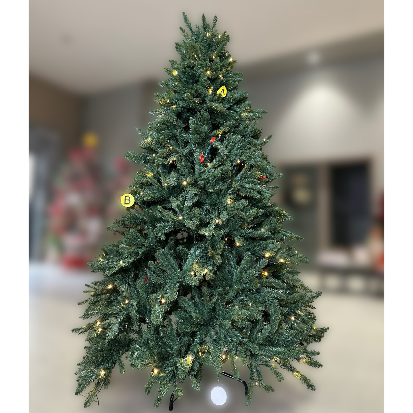 Pre Lit PVC Green Tree (7 ft) PartyPerfetto