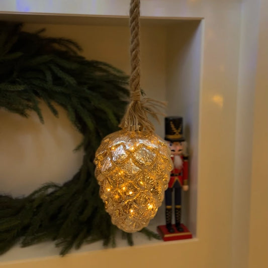 LED Pinecone Light with Rope PartyPerfetto