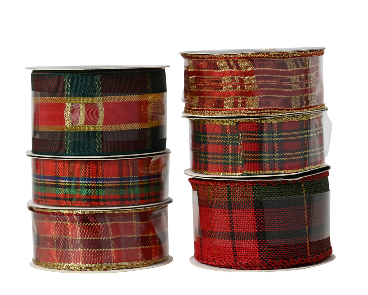 Checked Pattern Ribbon L -300cm Party Perfetto