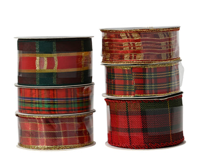 Checked Pattern Ribbon L -300cm Party Perfetto