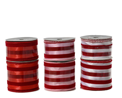 Ribbon with Velvet Stripes L-200 Party Perfetto