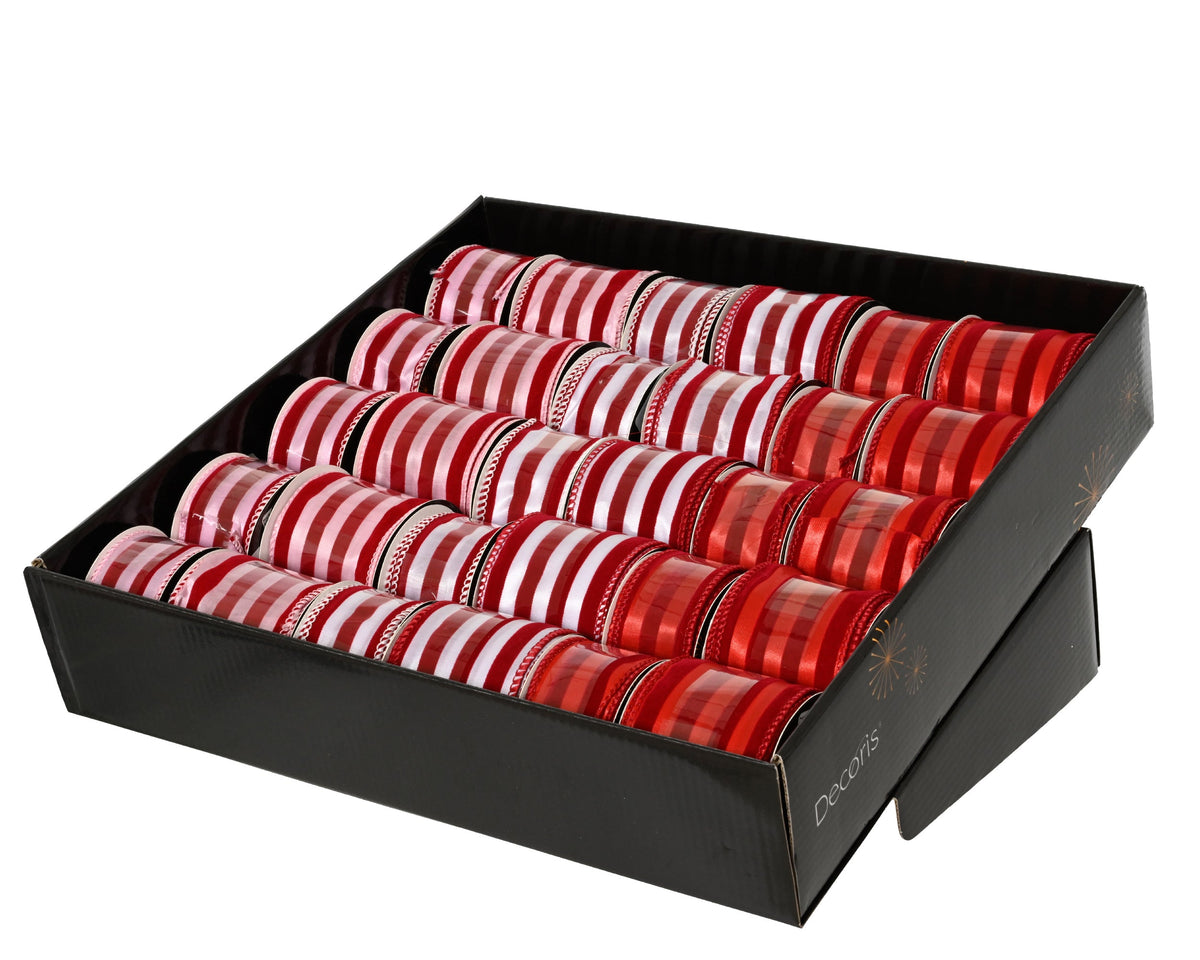 Ribbon with Velvet Stripes L-200 Party Perfetto