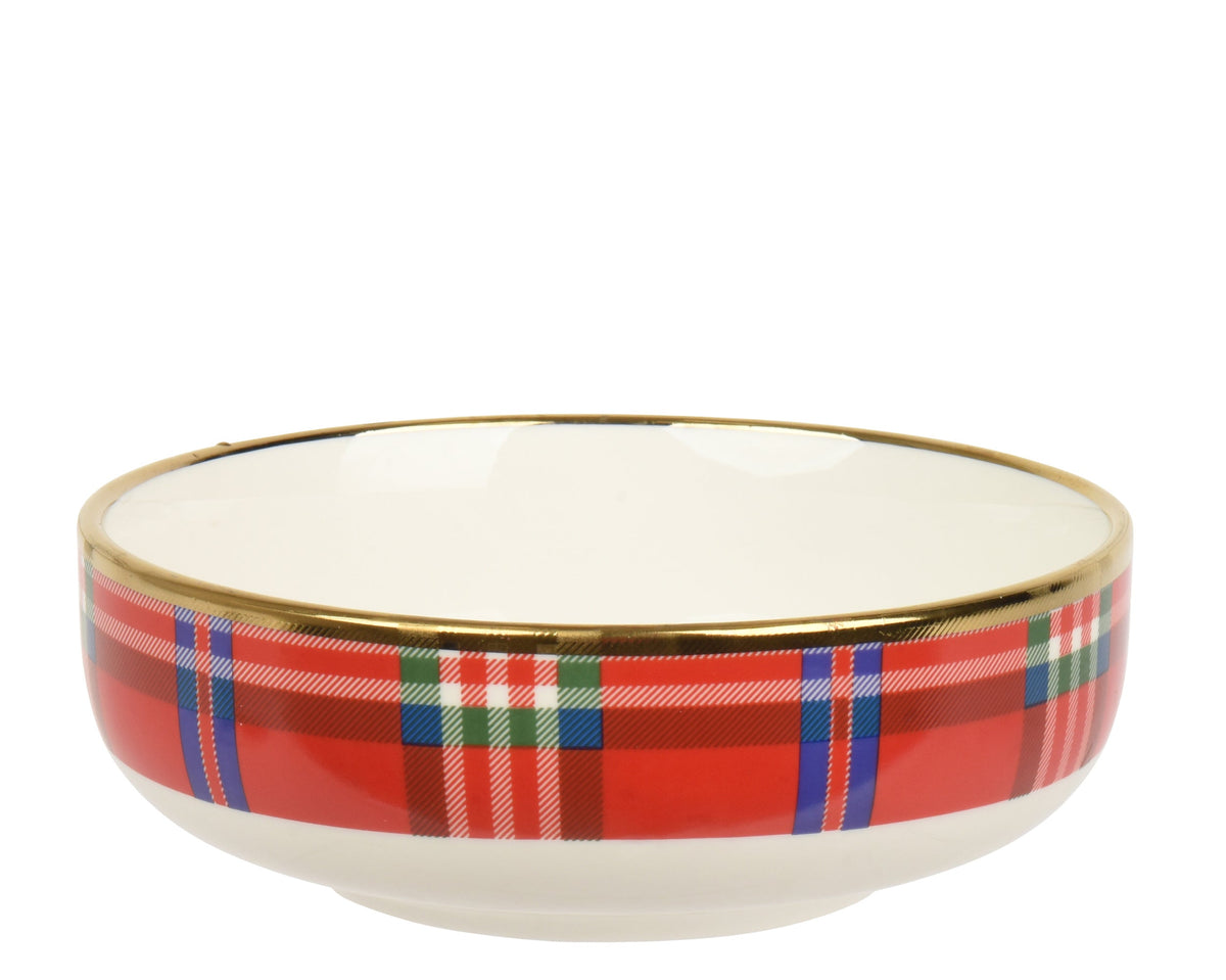 Dinner Bowl  with Checked Pattern Party Perfetto