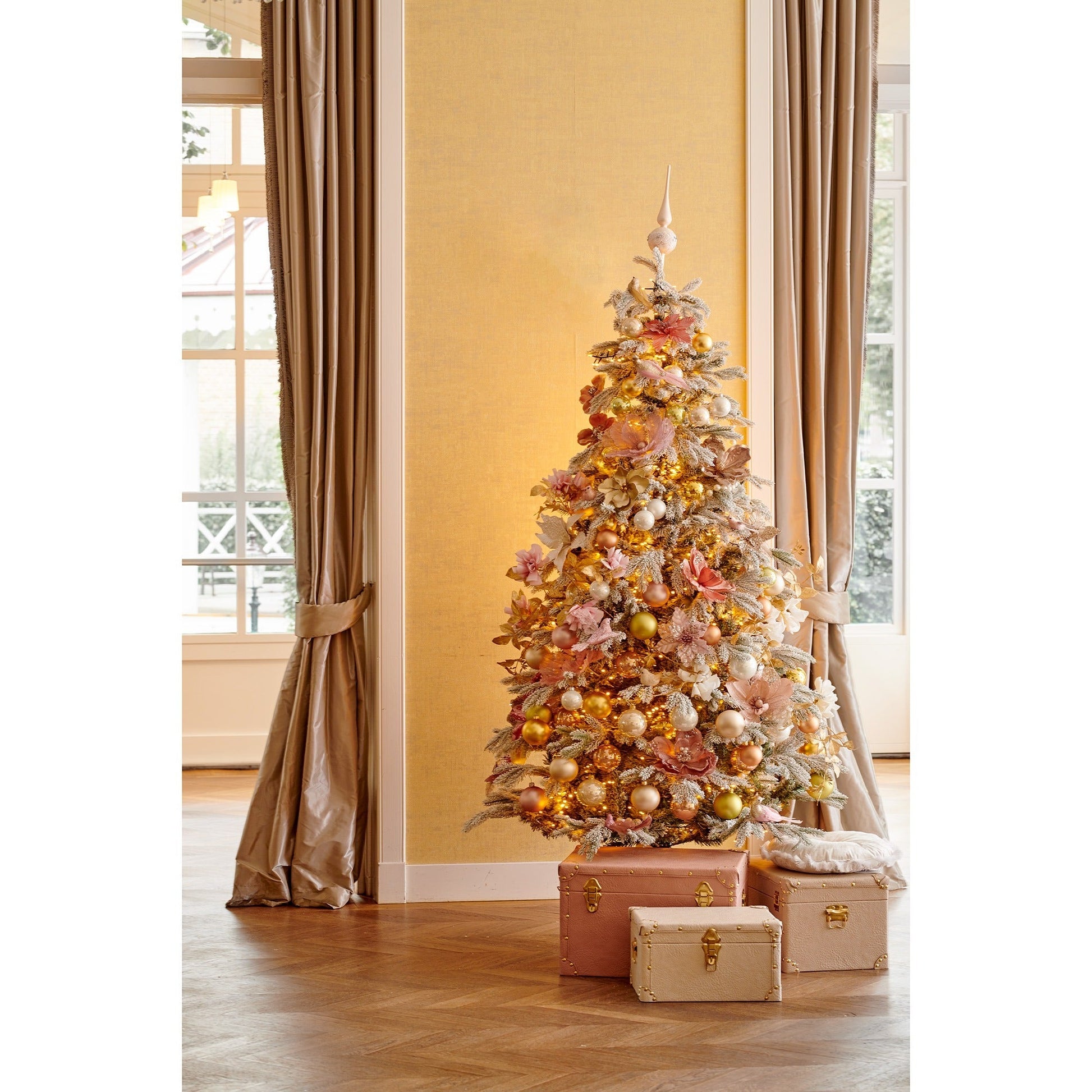 Poppy  Flowers With Glitter Beads (SET OF 3) Party Perfetto