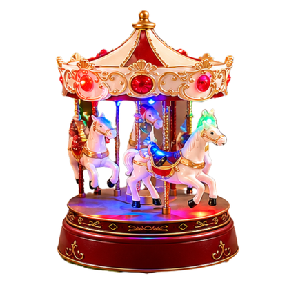 Vintage Light-Up Musical Carousel Party Perfetto