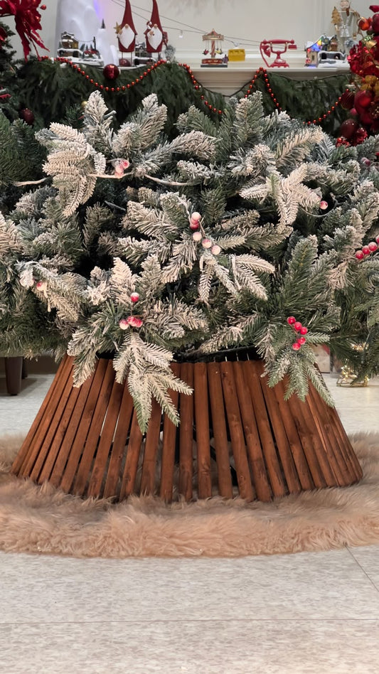 Wood Tree Skirt Party Perfetto