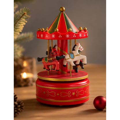 Red Classic Musical Carousel Party Perfetto