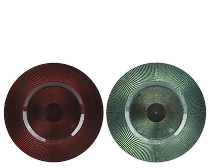 Decor Plate with  Stripe Pattern 2Color Opt.