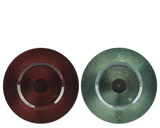 Decor Plate with  Stripe Pattern 2Color Opt.