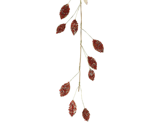 Glitter Garland leaves with  stones (1.5 Mtr) Party Perfetto