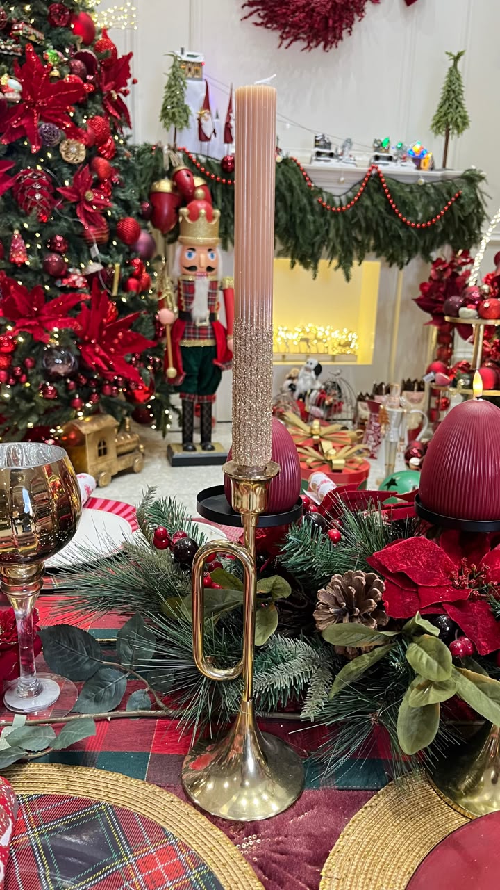 Aluminum Golden Candle Holder 2 Size Opt. Party Perfetto