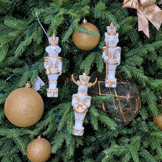 Nutcracker with golden finish Ornaments (Pack of 1) Party Perfetto