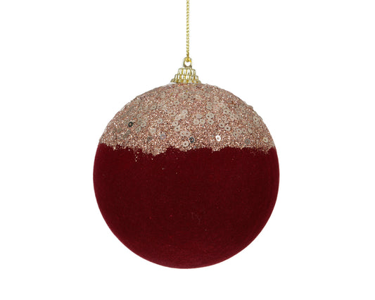 Flock Sequins on top  Bauble 10cm