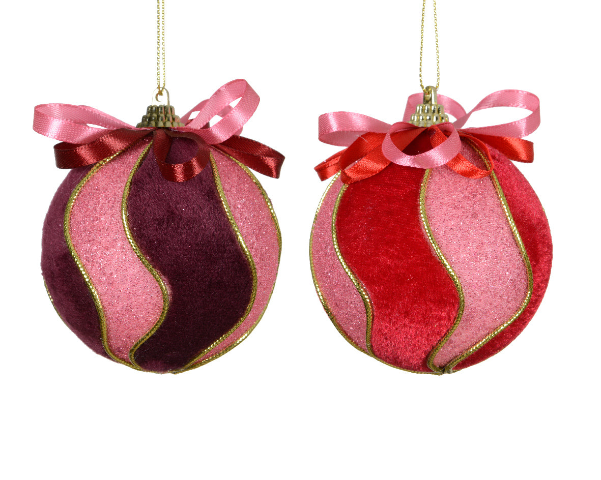 Golden Swirl lines Bauble (Pack Of 12)